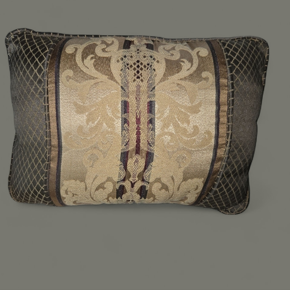 J. Queen New York Elegant Decorative Pillow with Intricate Design